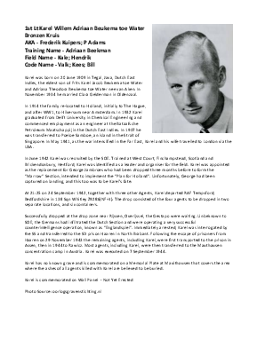 A preview of a PDF biography for Beukema toe Water, Karel Willem Adriaan